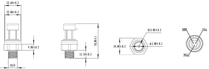 OEM ODMのガスの蒸気の液体のための真鍮の空気圧の送信機センサー